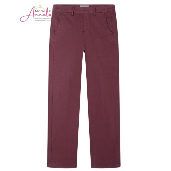 Anna Montana broek 1045 Mila wide flexi Milano- Burgundy Anna Montana broek 1045 Mila wide flexi Milano- Burgundy